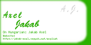 axel jakab business card